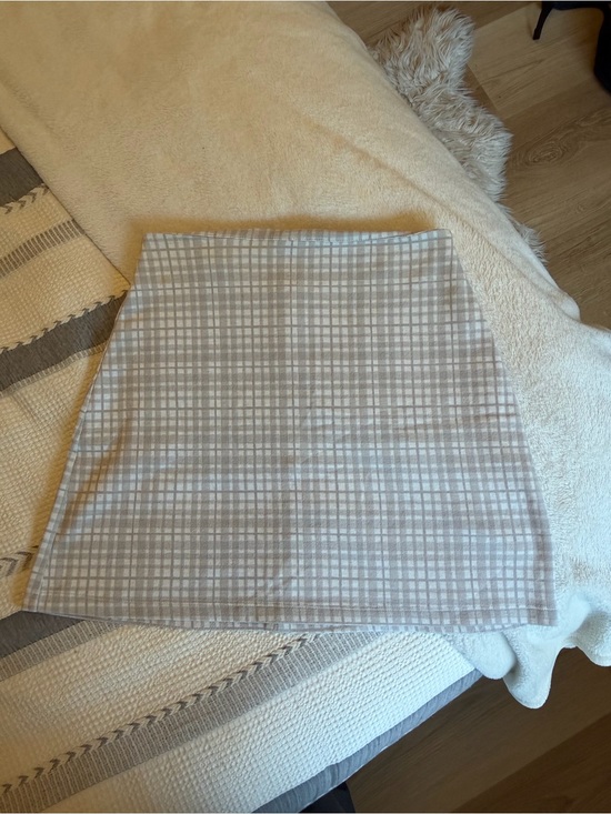 La Hearts Dresses & Skirts - La Hearts Plaid Mini Skirt in Light Gray and White
